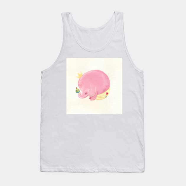 Girl Elephant Tank Top by Alina Chau